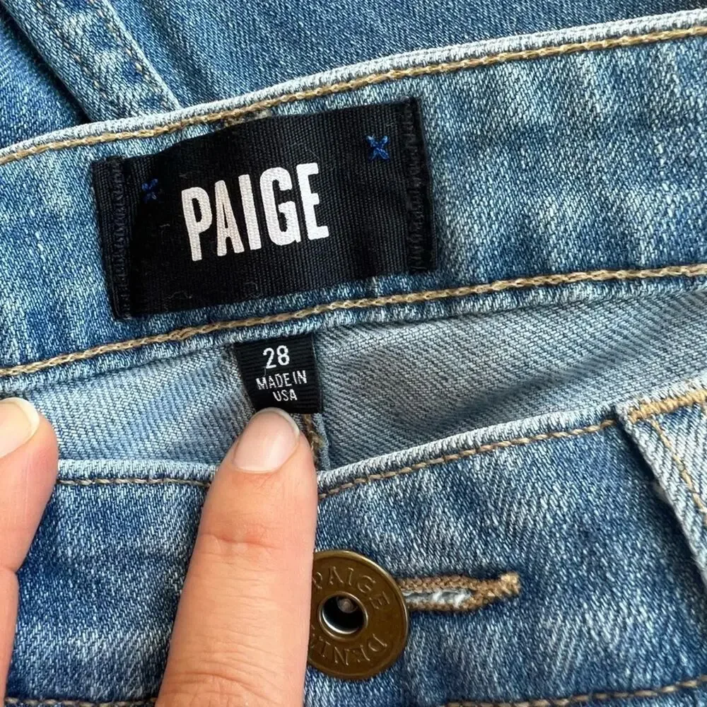 PAIGE Jeans Womens 28 BLue Denim Straight Lennox Medium Wash